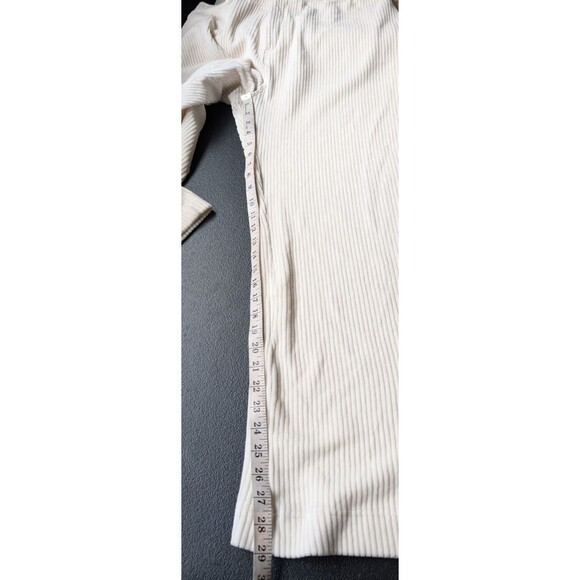 Dex Wide Leg Corduroy Ankle Pant in Ecru High Rise Size XL - Picture 6 of 16